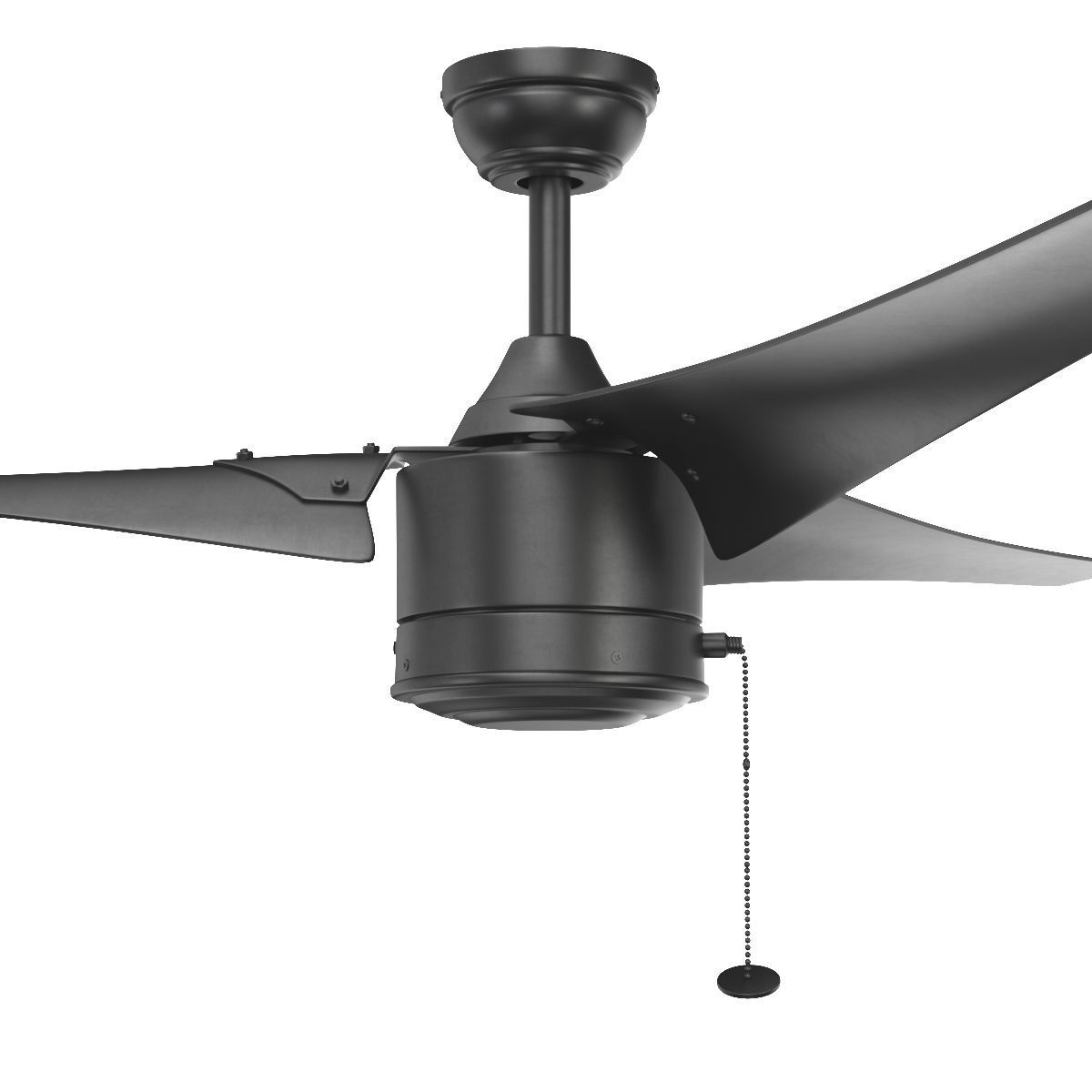 56 Inch Talib Matte Black Pull Chain Indoor Outdoor Ceiling Fan 3D model_3