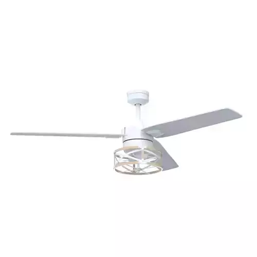 52 Inch Thedas  White Remote Control Ceiling Fan
