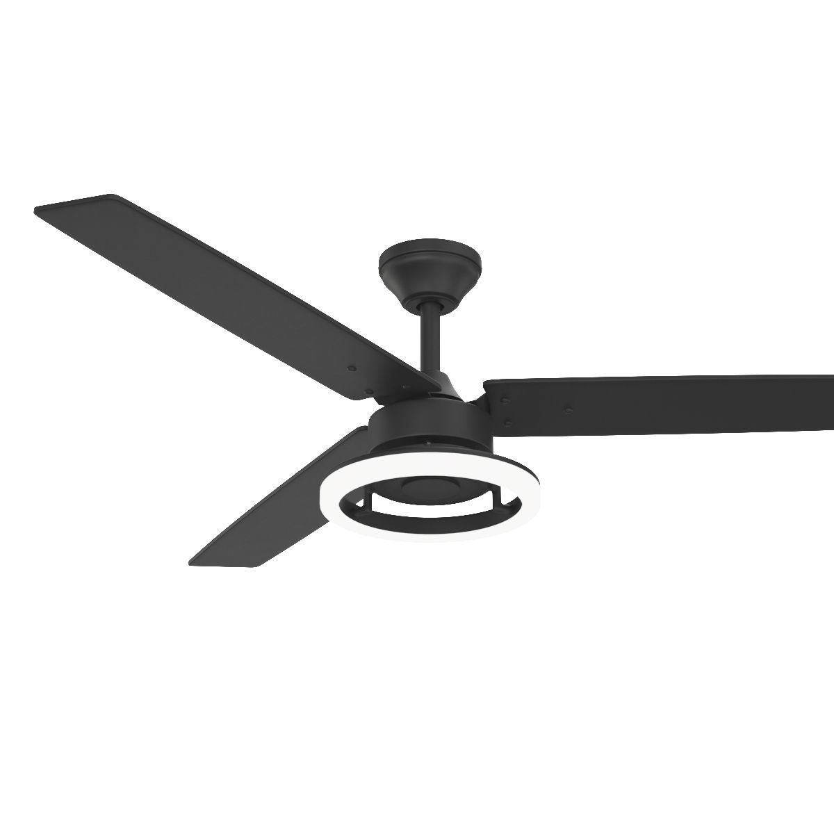 52 Inch Orbis Matte Black Remote Control Ceiling Fan 3D model_3