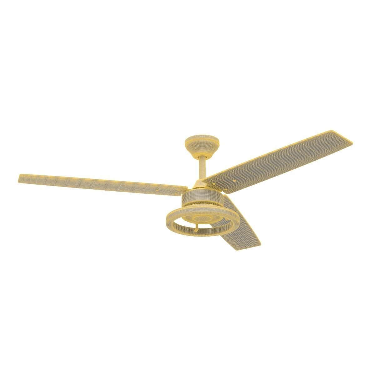 52 Inch Orbis Matte Black Remote Control Ceiling Fan 3D model_6