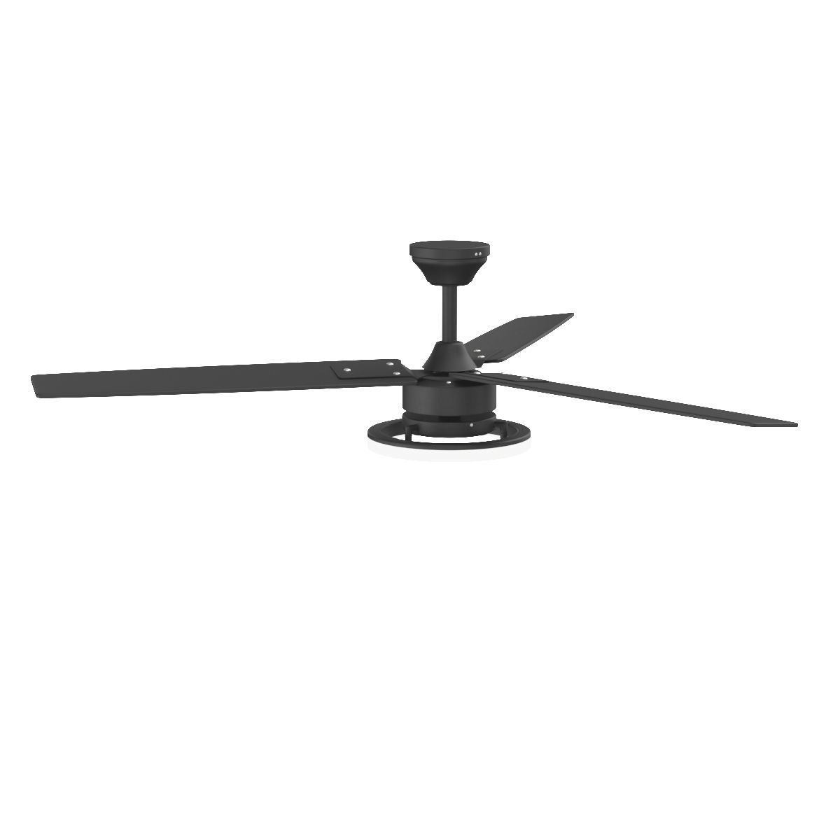 52 Inch Orbis Matte Black Remote Control Ceiling Fan 3D model_5