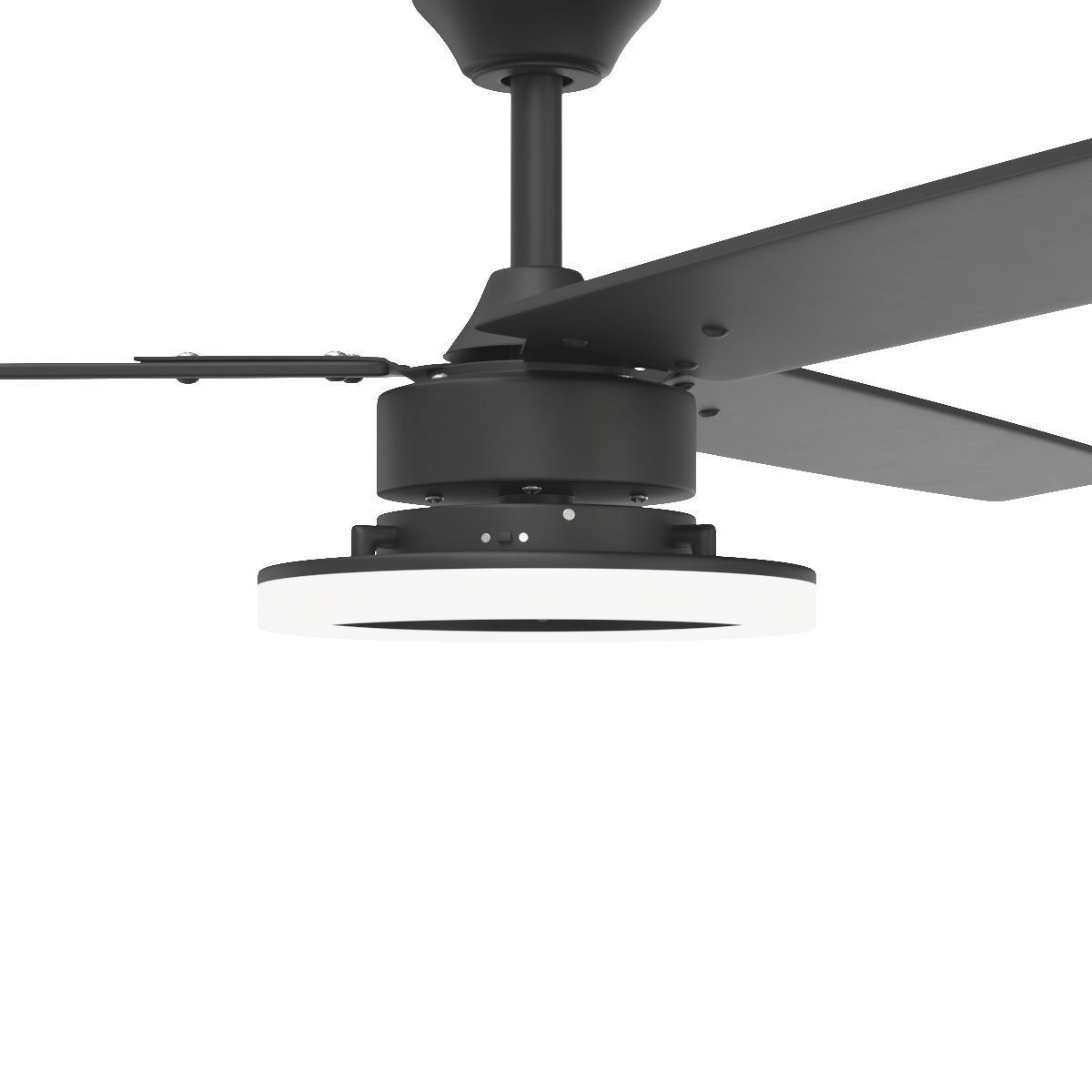 52 Inch Orbis Matte Black Remote Control Ceiling Fan 3D model_4
