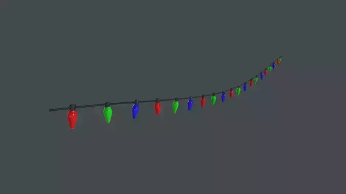 Christmas Lights 3D Model Low-poly 3D model