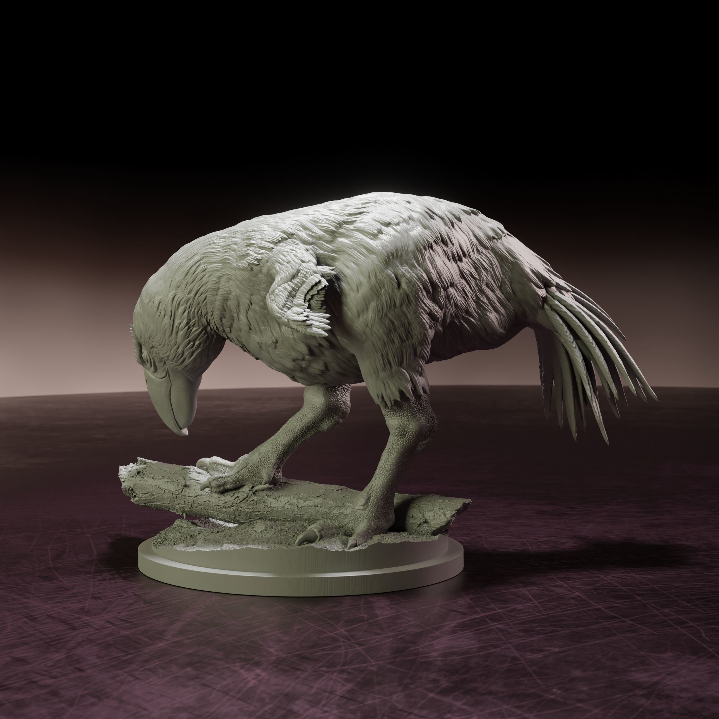 Brontornis searching - pre-supported prehistoric bird 3D print model_3
