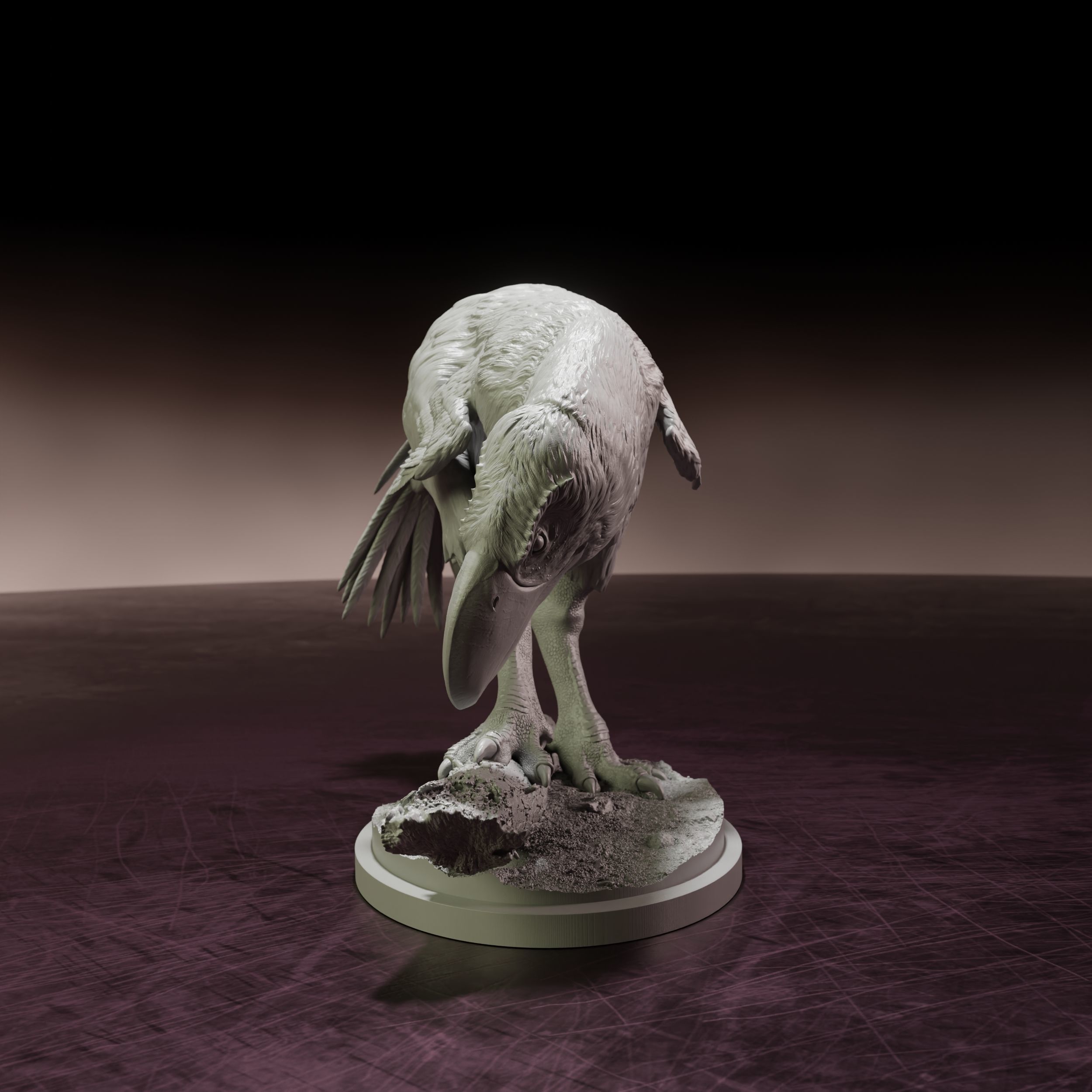 Brontornis searching - pre-supported prehistoric bird 3D print model_5