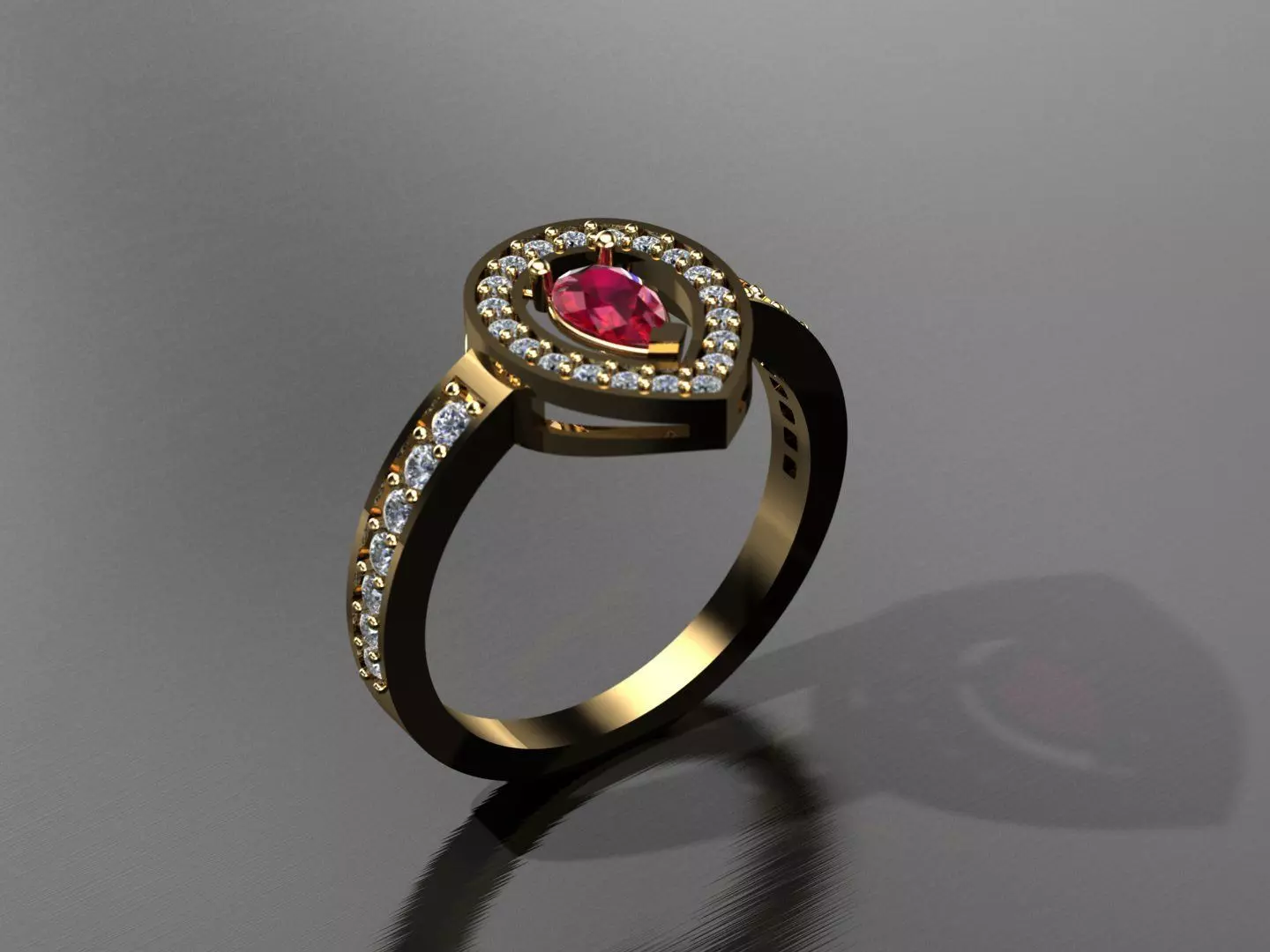 pear ring Free 3D print model