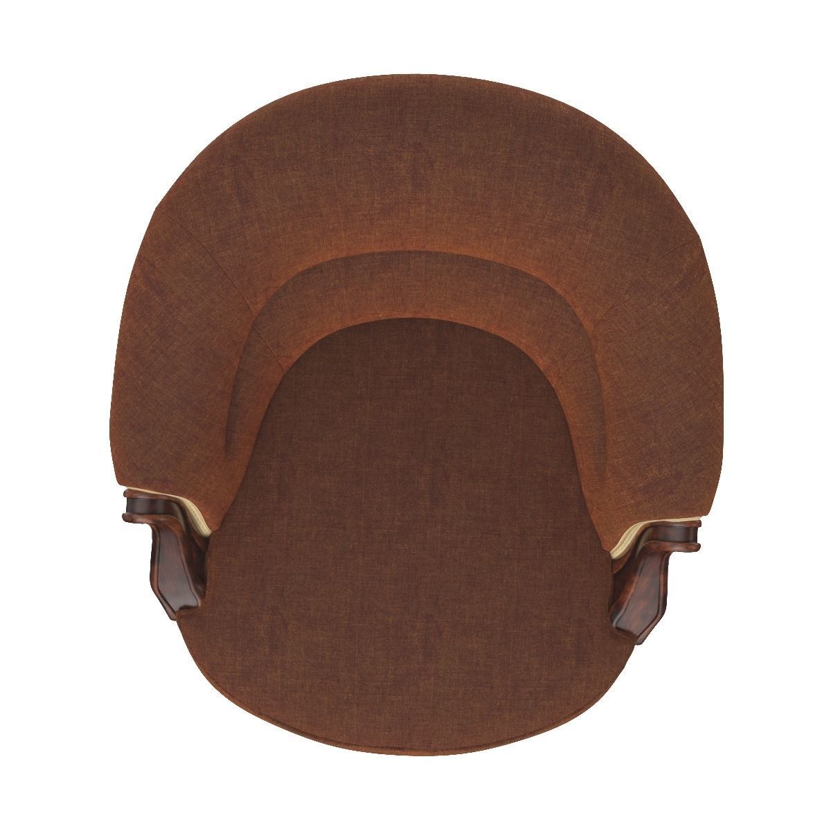 19th Century English Upholstered Tub Chair 3D model_2