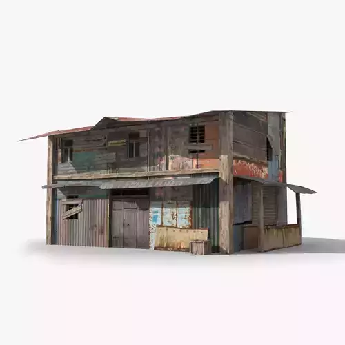 Slum x1 Low-poly 3D model