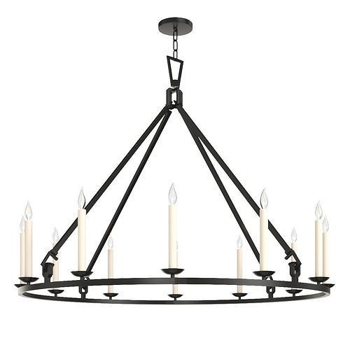 19th C English Openwork Round Chandelier 50 inch 3D model