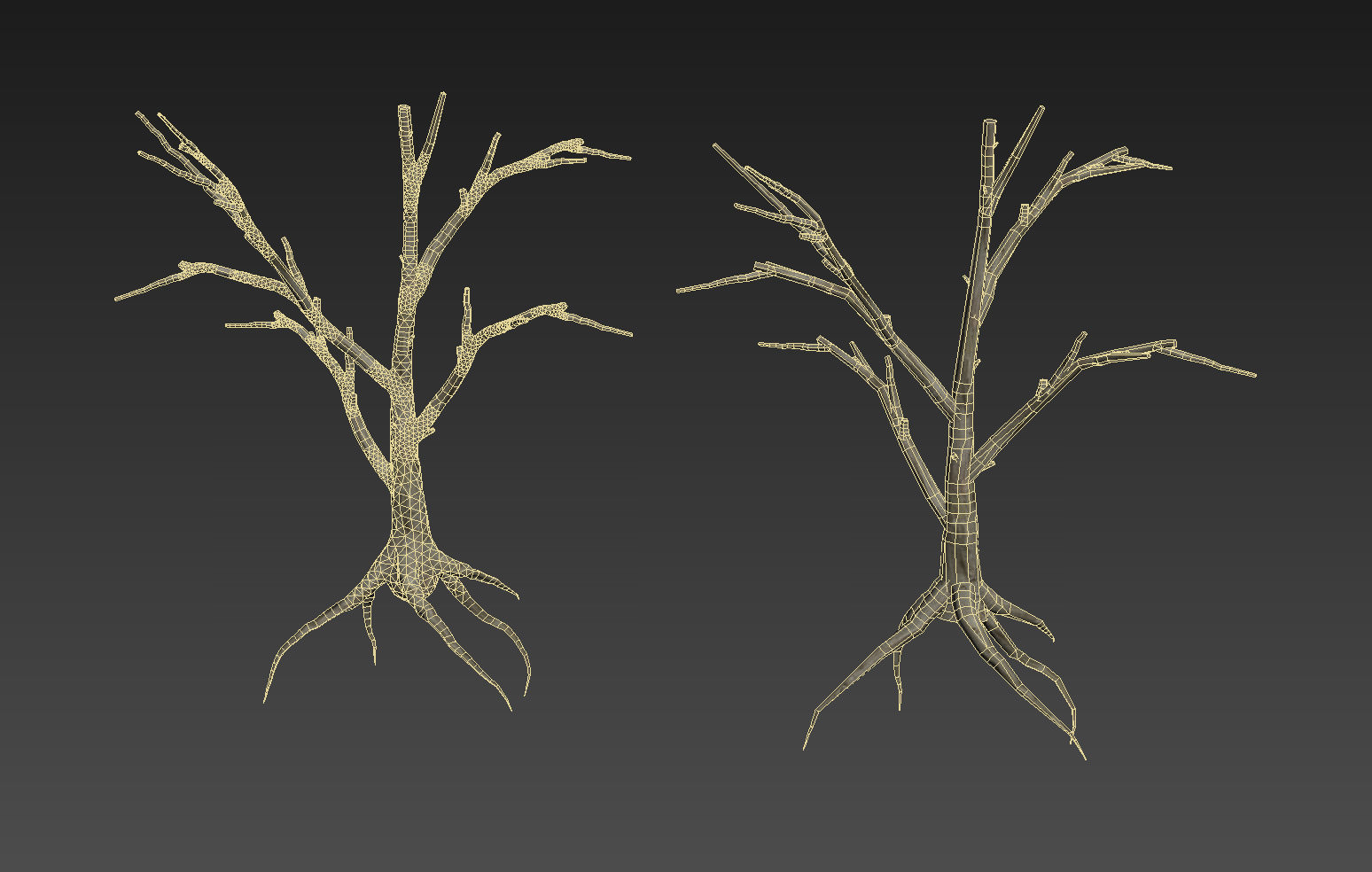 FREE 3 Dead Trees Sample Models Free low-poly 3D model_11
