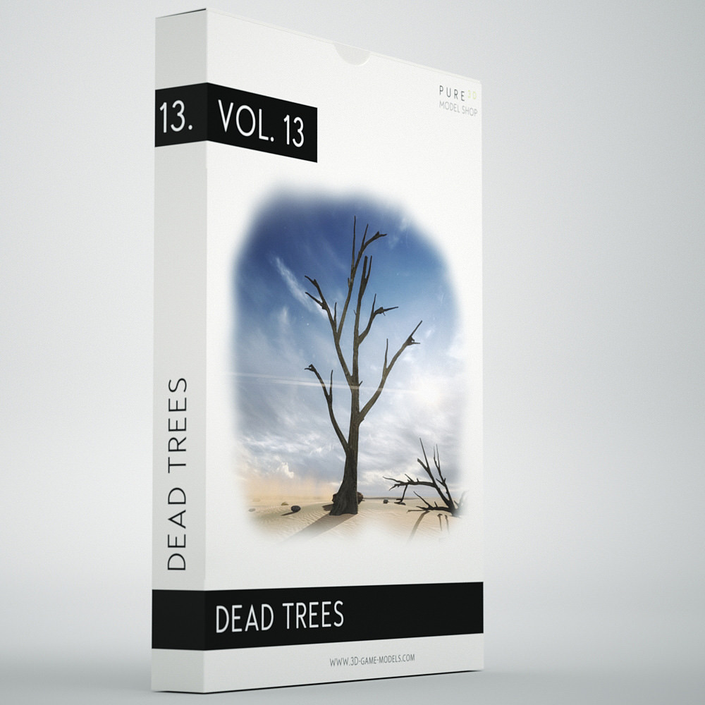 FREE 3 Dead Trees Sample Models Free low-poly 3D model_2