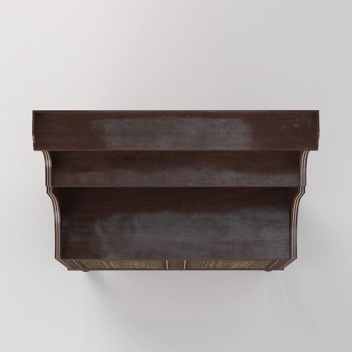 1820s English Regency Period Waterfall Bookcase 3D model_6