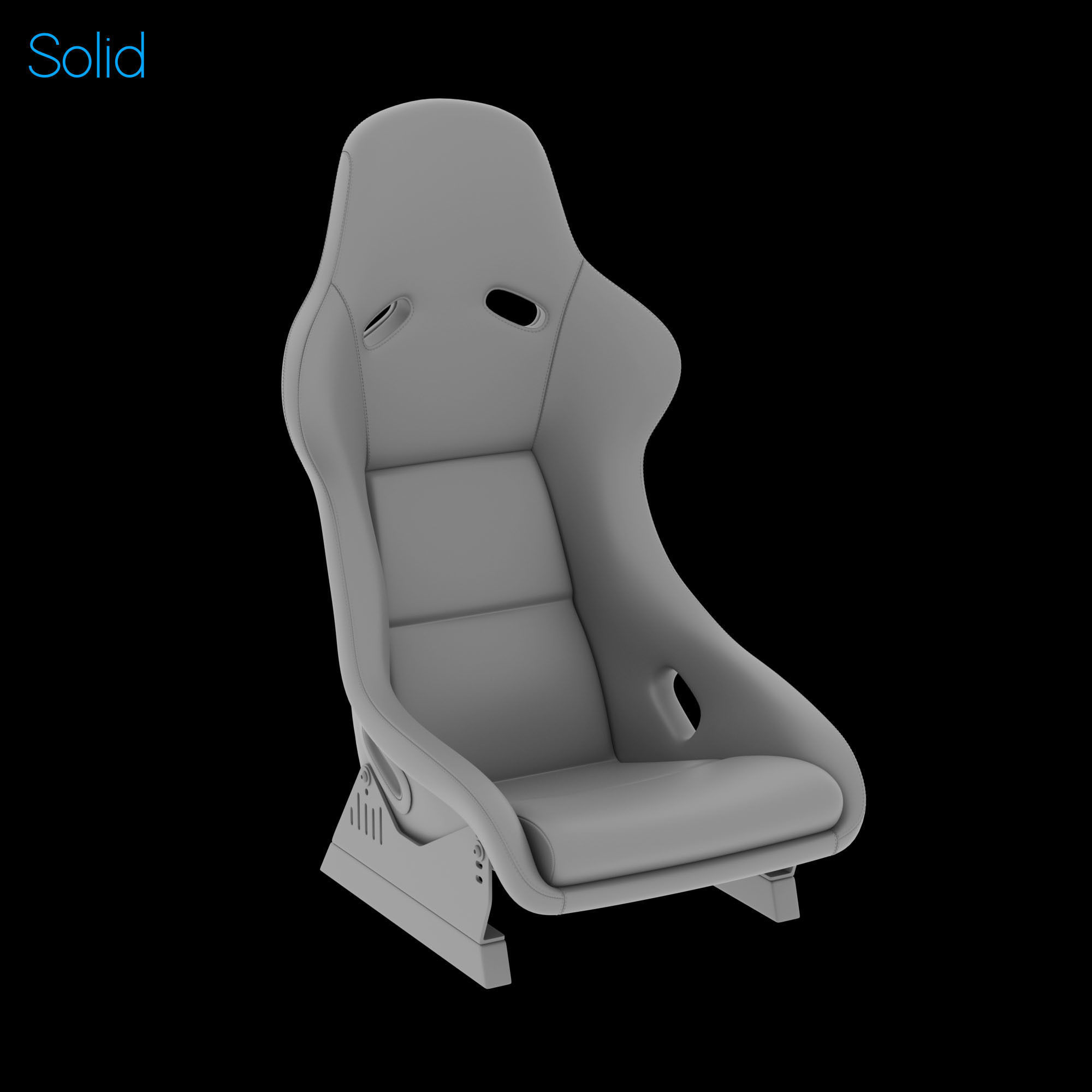 RECARO Pole Position Car Racing Seat 3D Model 3D model_10