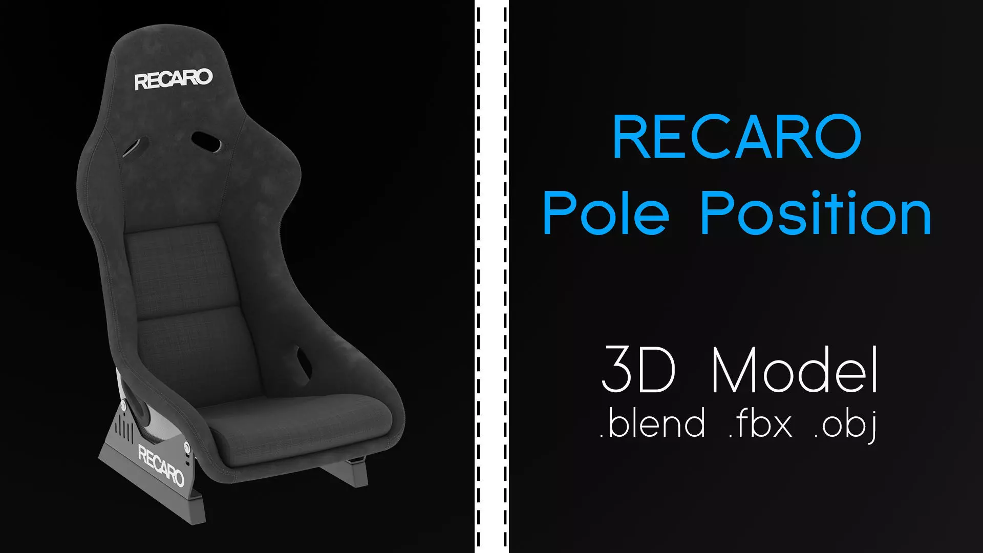 RECARO Pole Position Car Racing Seat 3D Model 3D model_0