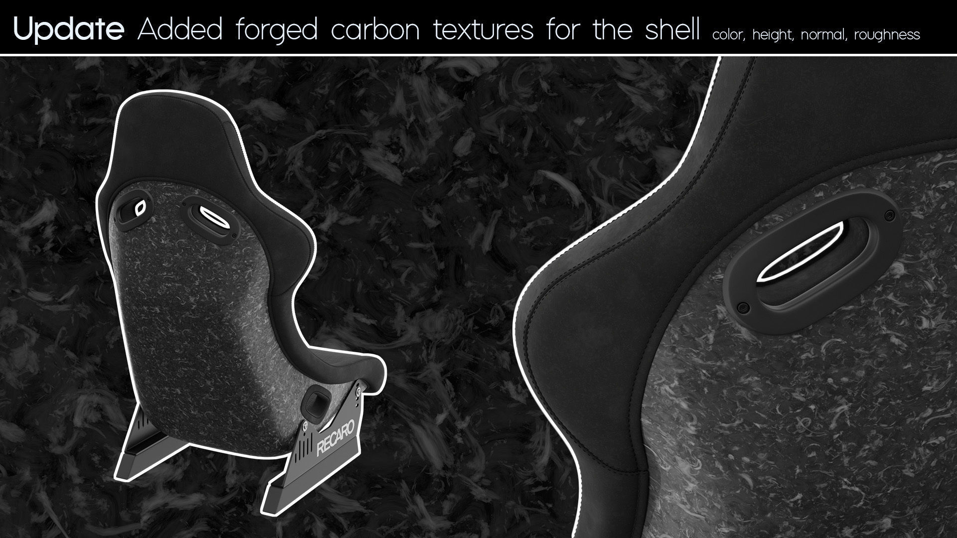 RECARO Pole Position Car Racing Seat 3D Model 3D model_6