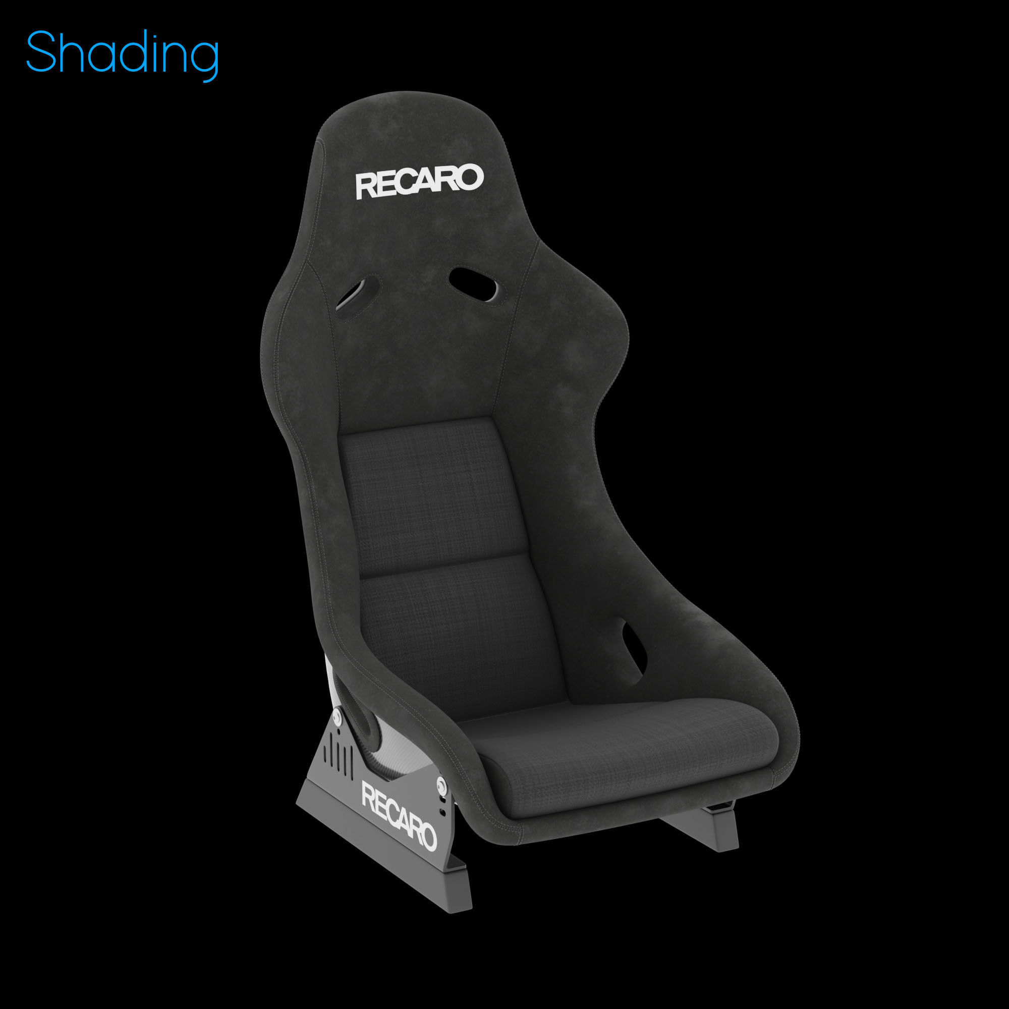 RECARO Pole Position Car Racing Seat 3D Model 3D model_12
