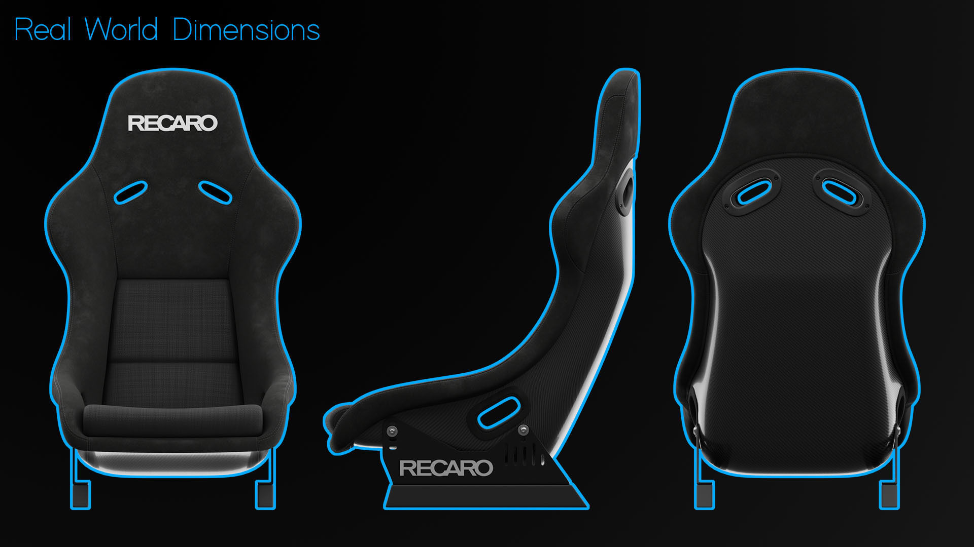 RECARO Pole Position Car Racing Seat 3D Model 3D model_1