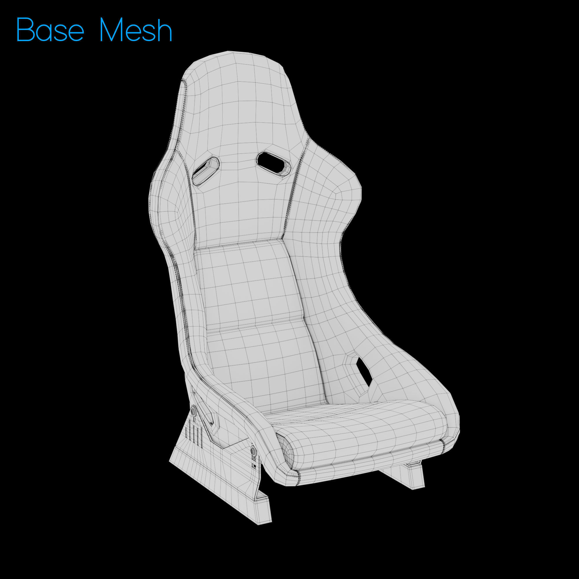 RECARO Pole Position Car Racing Seat 3D Model 3D model_8