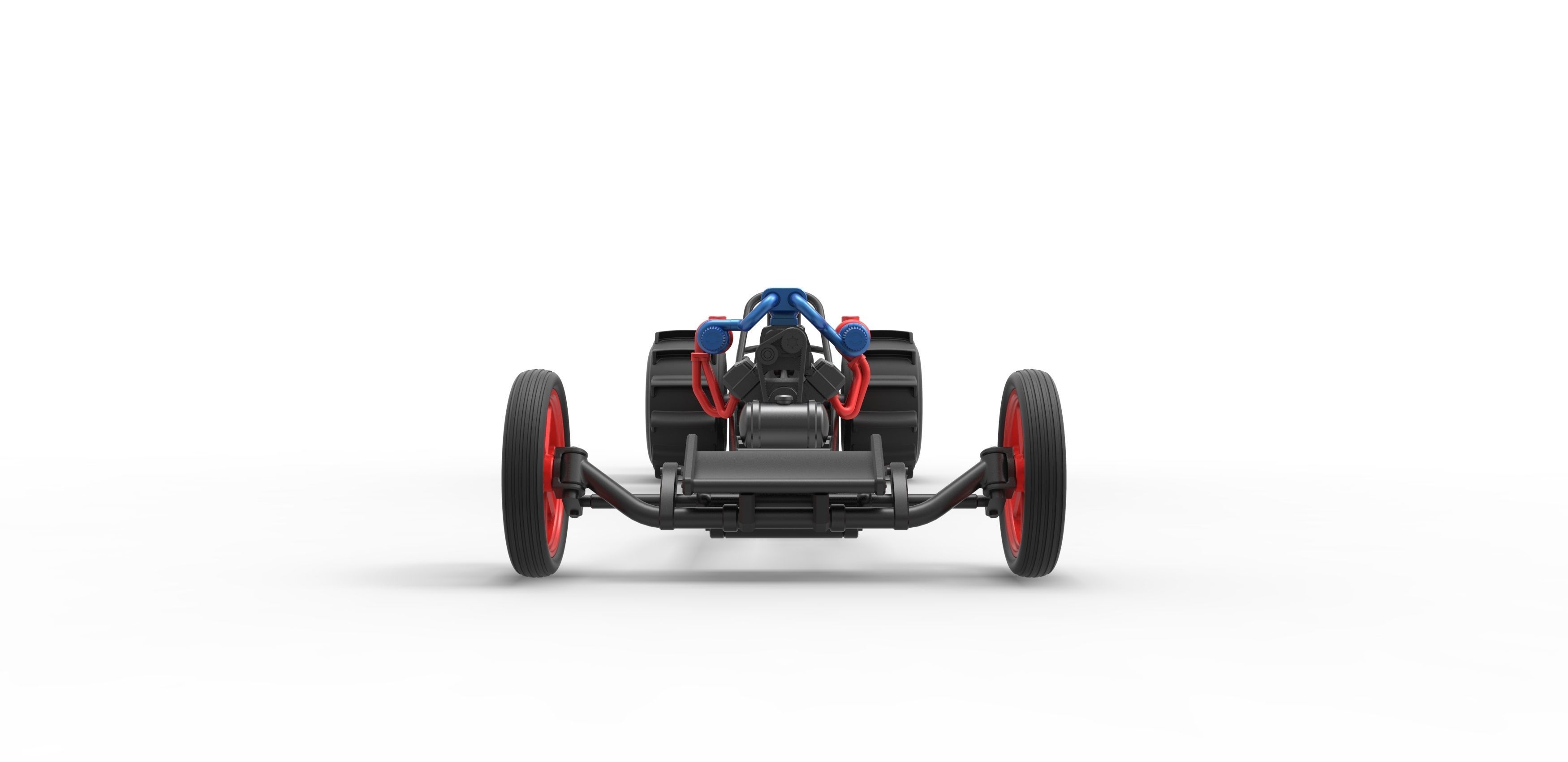 Front engine dirt dragster with turbo V8 Scale 1 to 25 3D print model_7