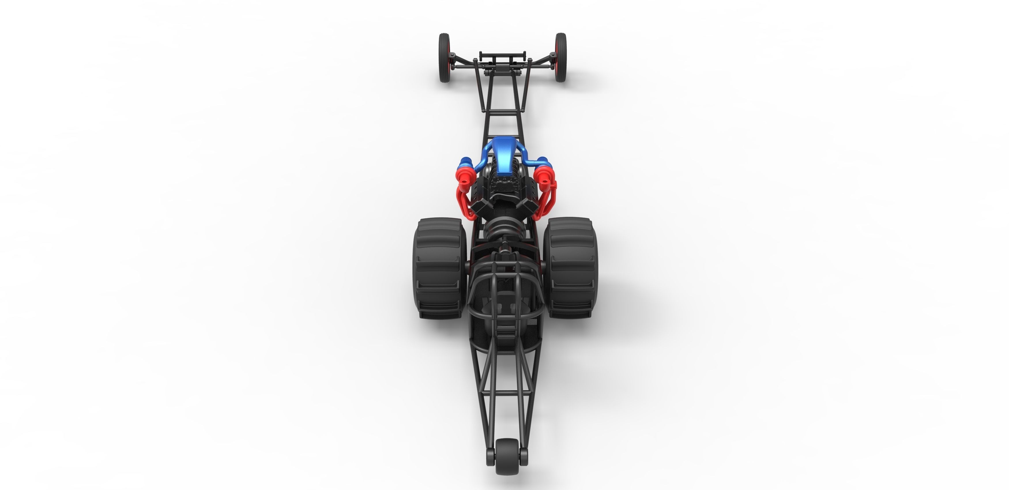 Front engine dirt dragster with turbo V8 Scale 1 to 25 3D print model_13