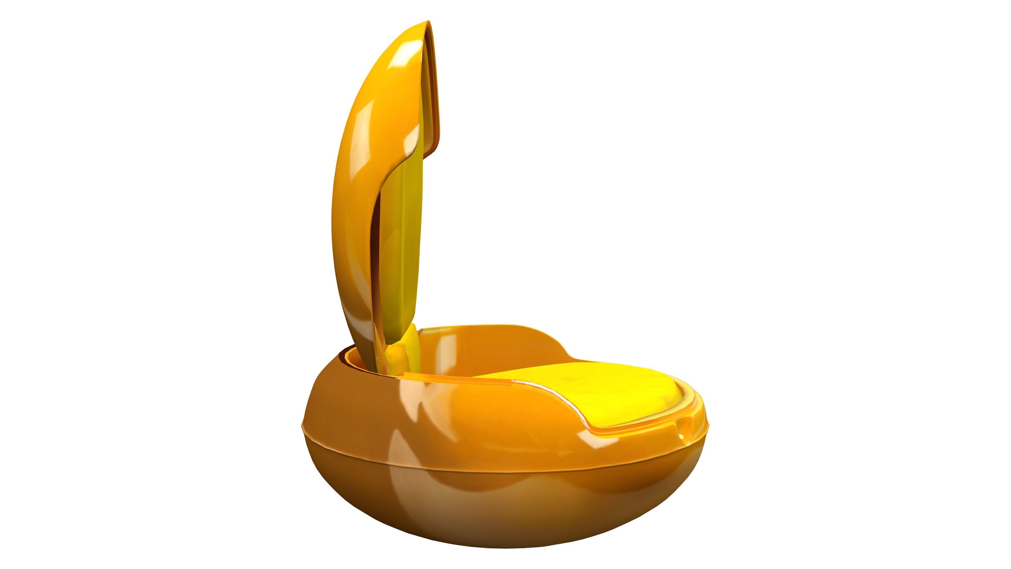 Egg Chair Low-poly 3D model_3