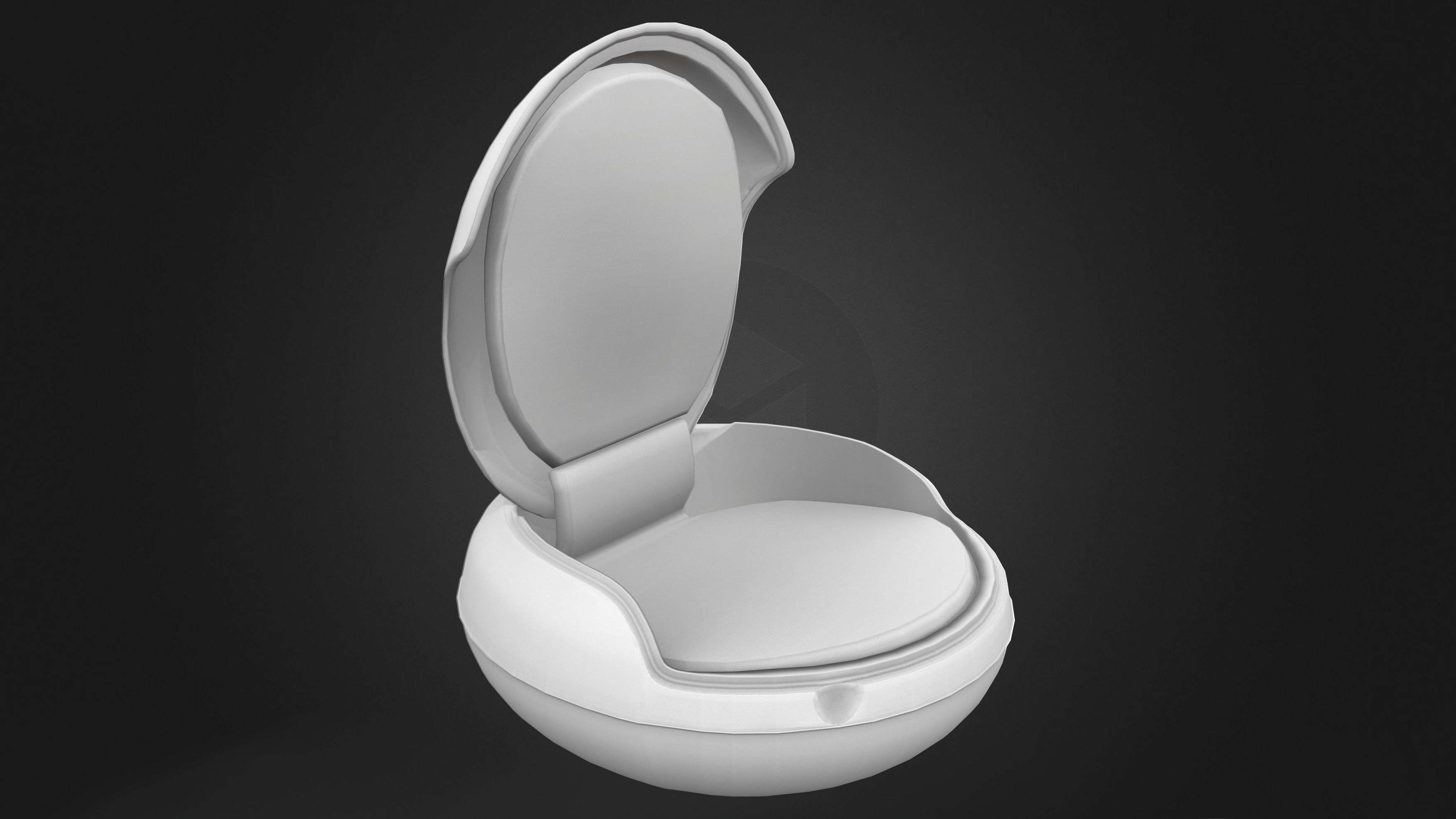 Egg Chair Low-poly 3D model_8