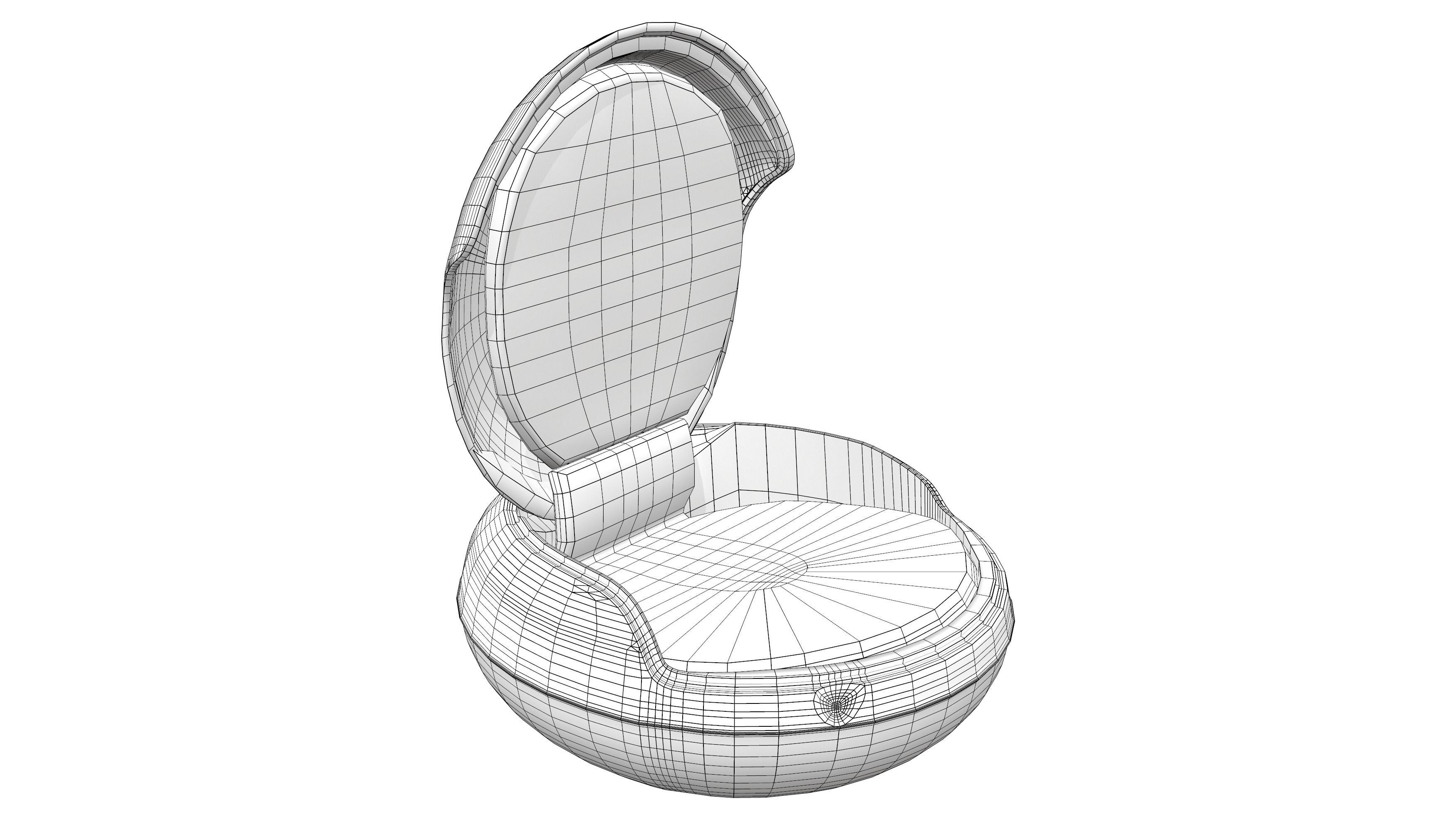 Egg Chair Low-poly 3D model_6
