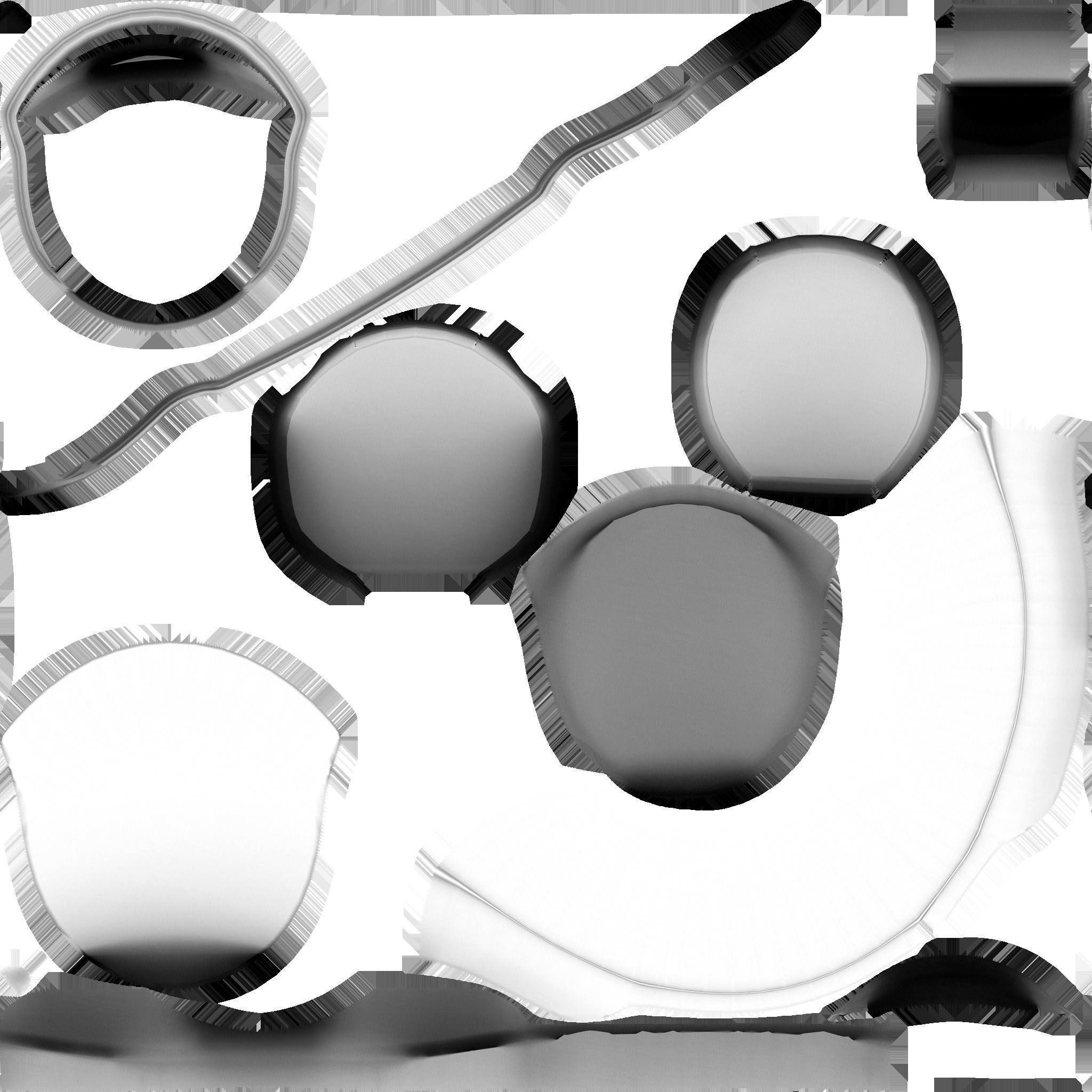 Egg Chair Low-poly 3D model_12