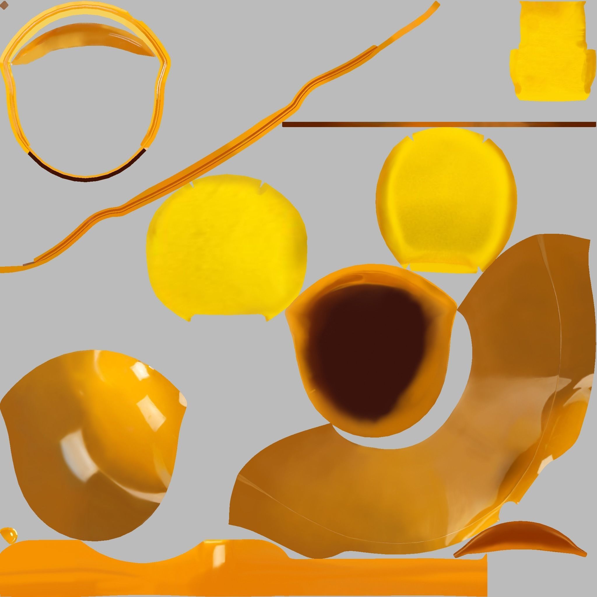 Egg Chair Low-poly 3D model_9