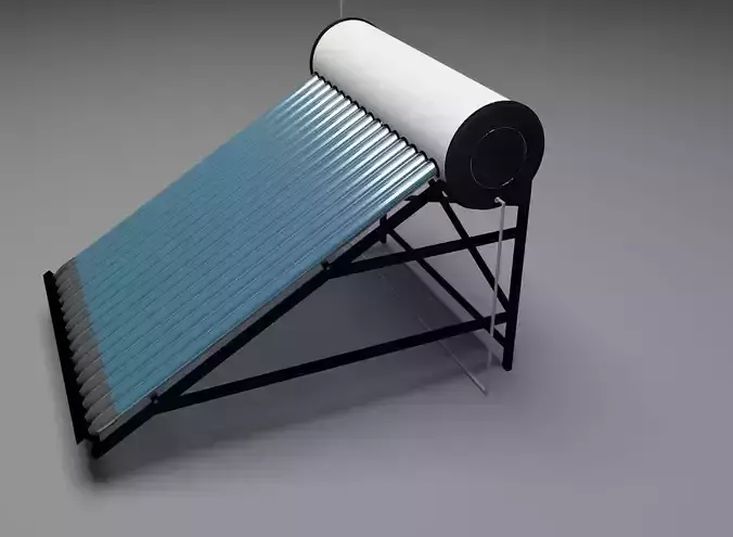 solar water heater 3D model