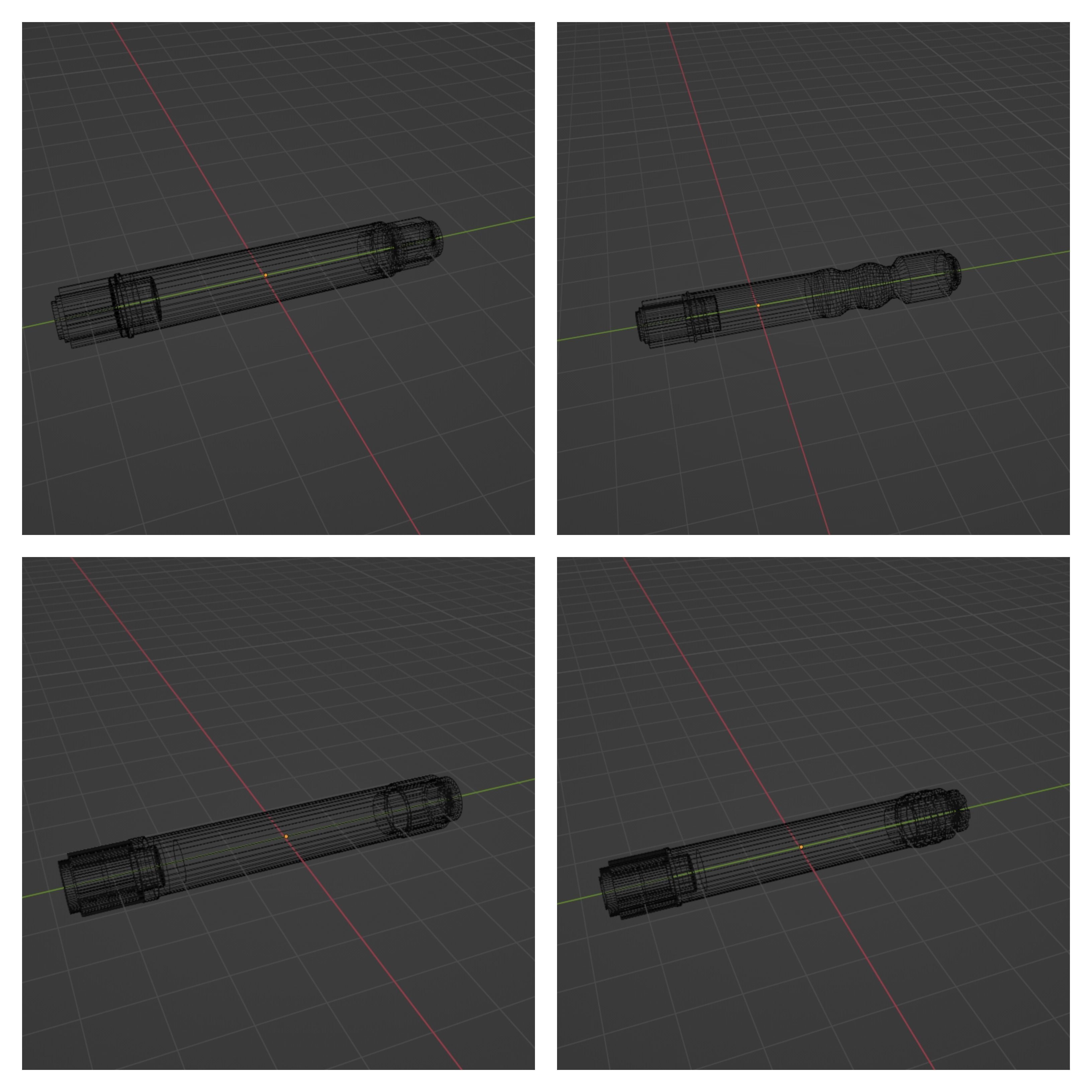Hand flares Low-poly 3D model_2