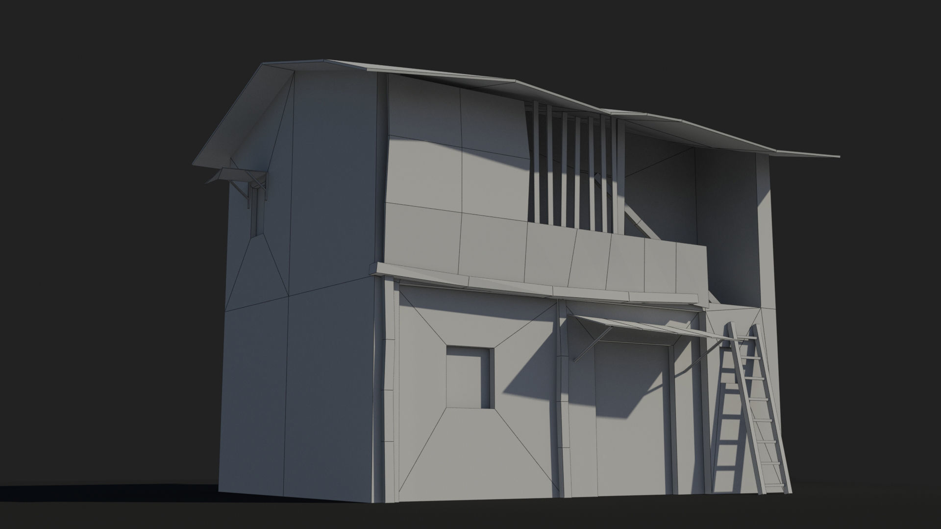Slum x2 Low-poly 3D model_7