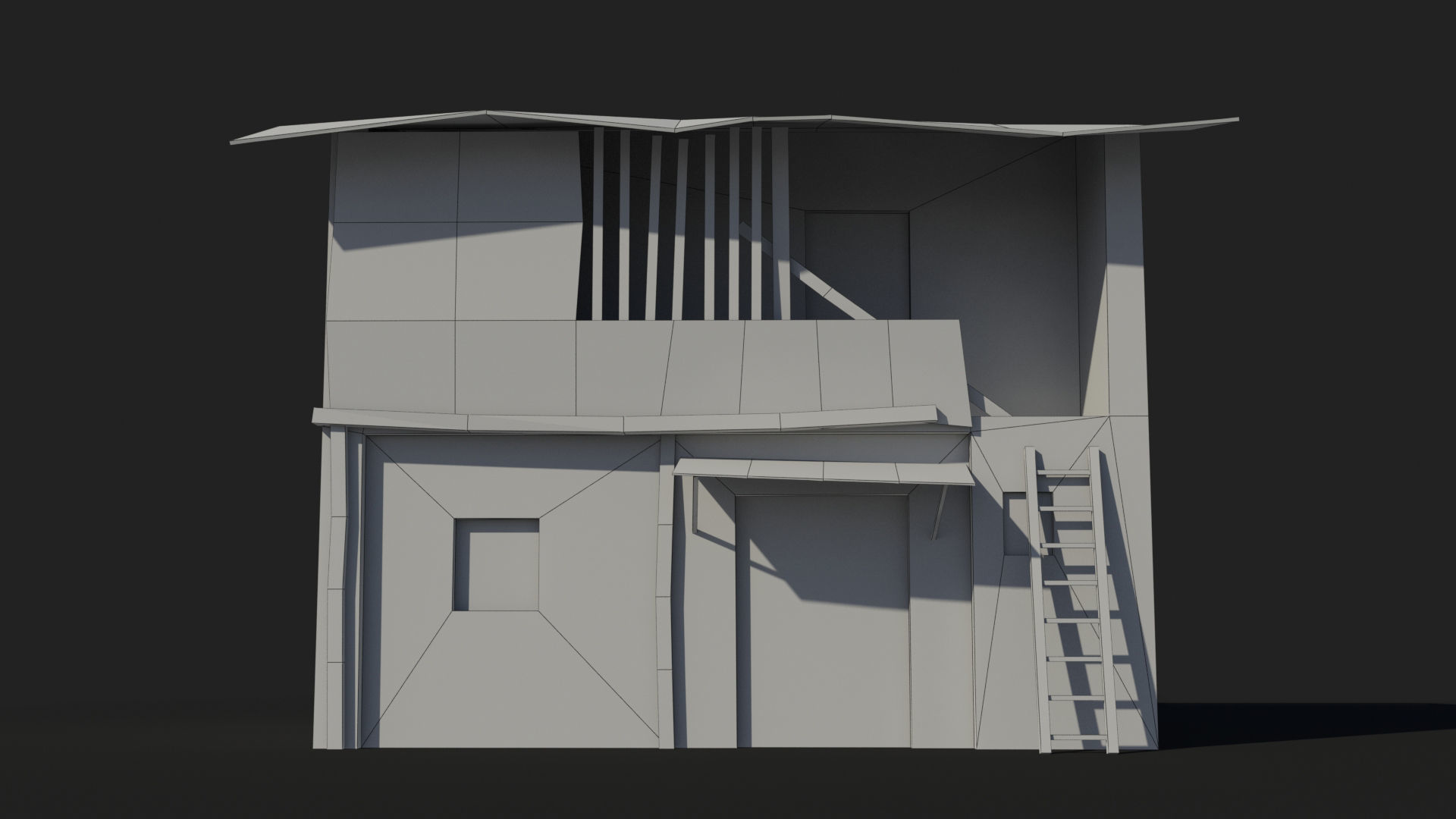Slum x2 Low-poly 3D model_6