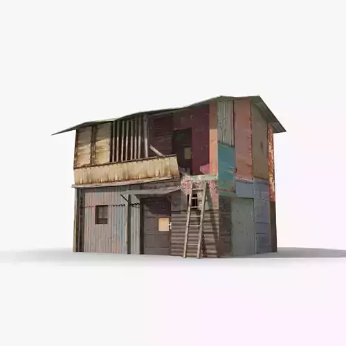 Slum x2 Low-poly 3D model