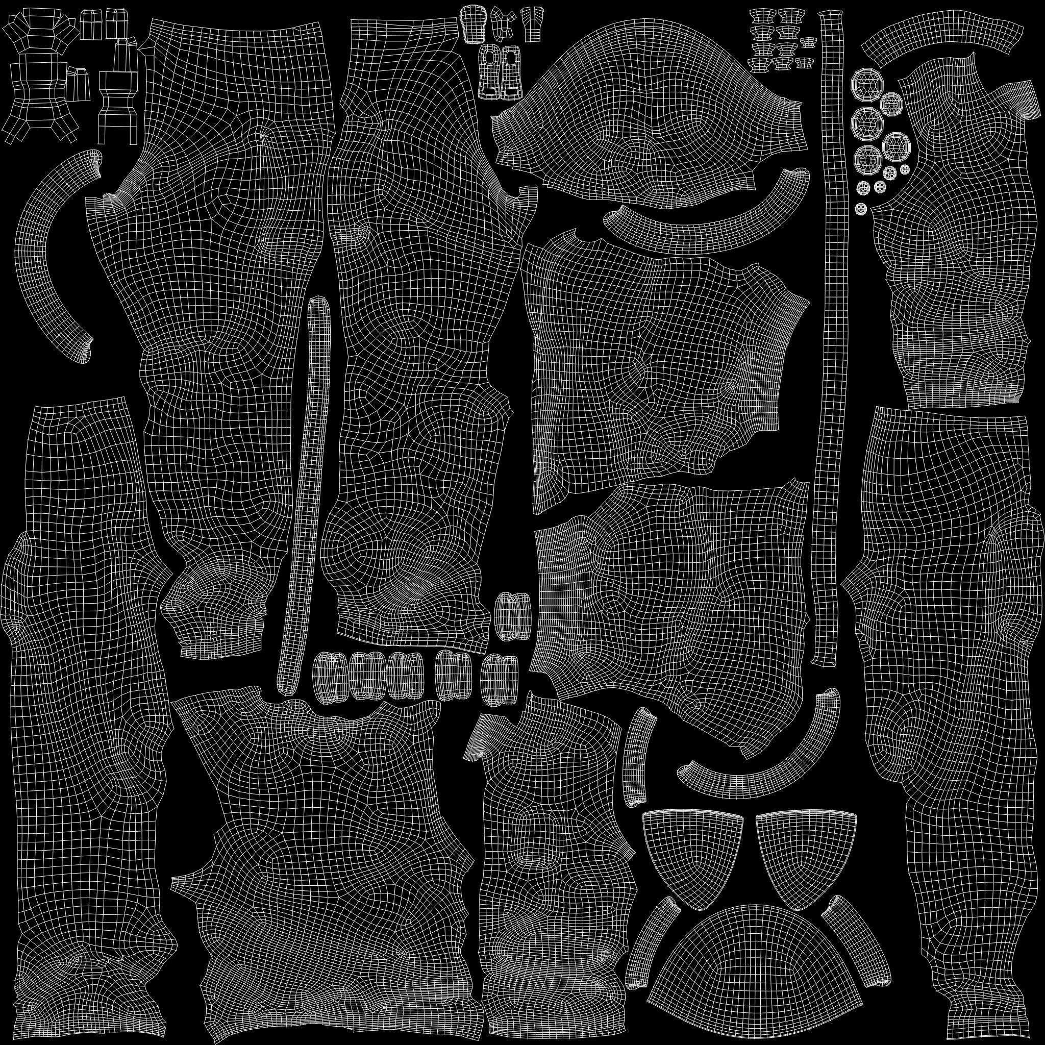 Squid Game Red Guard Outfit Low-poly 3D model_16