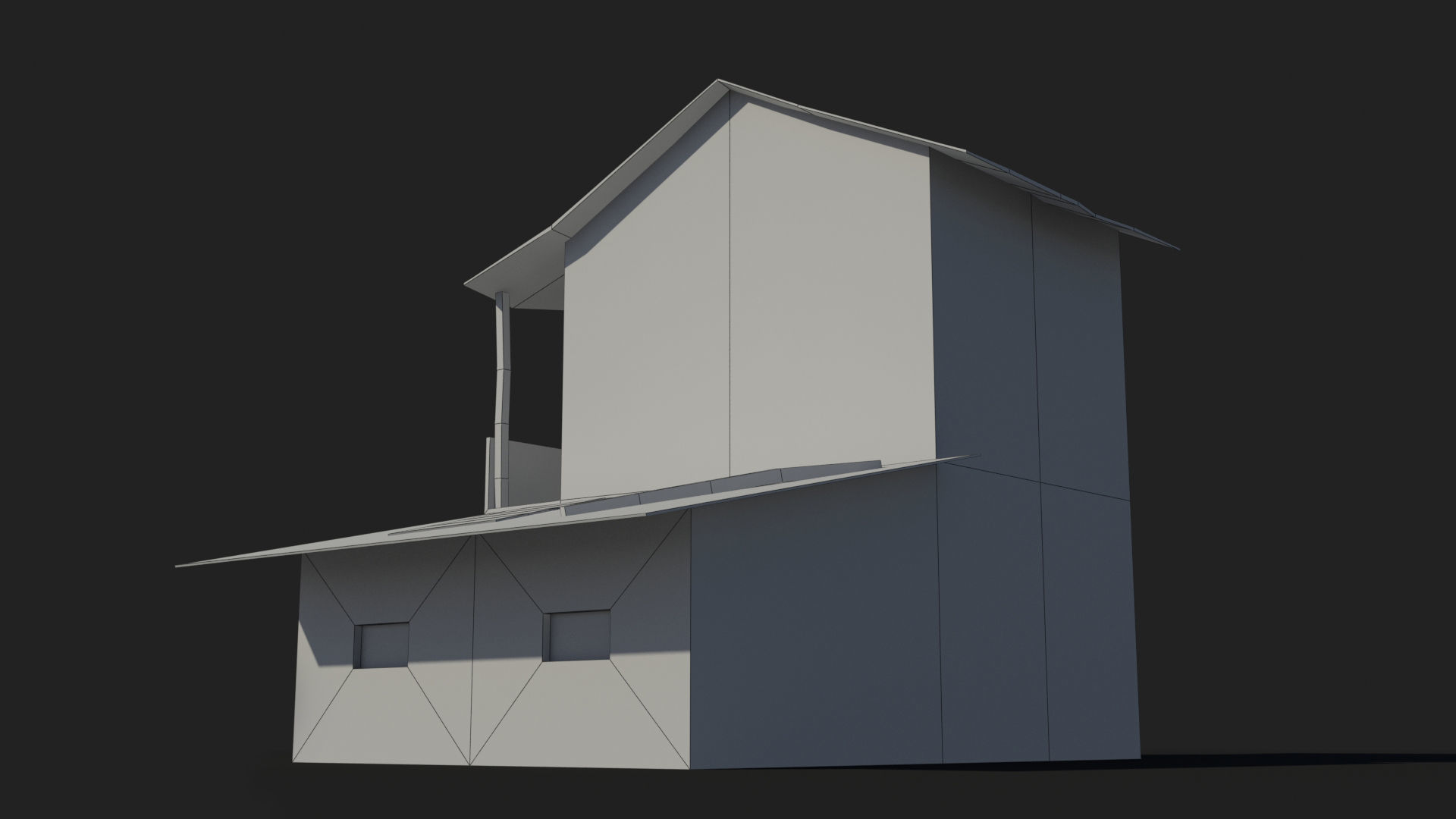 Slum x3 Low-poly 3D model_10