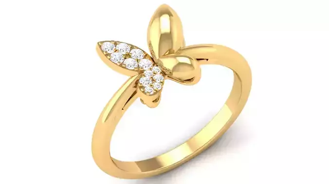 Butterfly ring percious less weight 