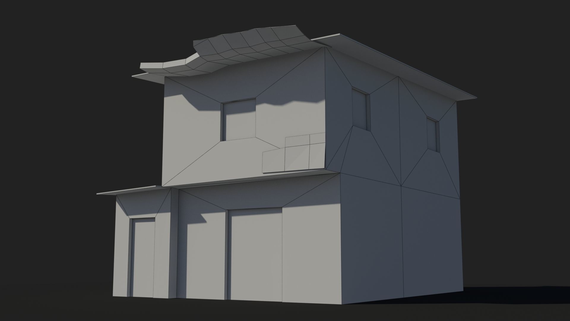 Slum x4 Low-poly 3D model_8