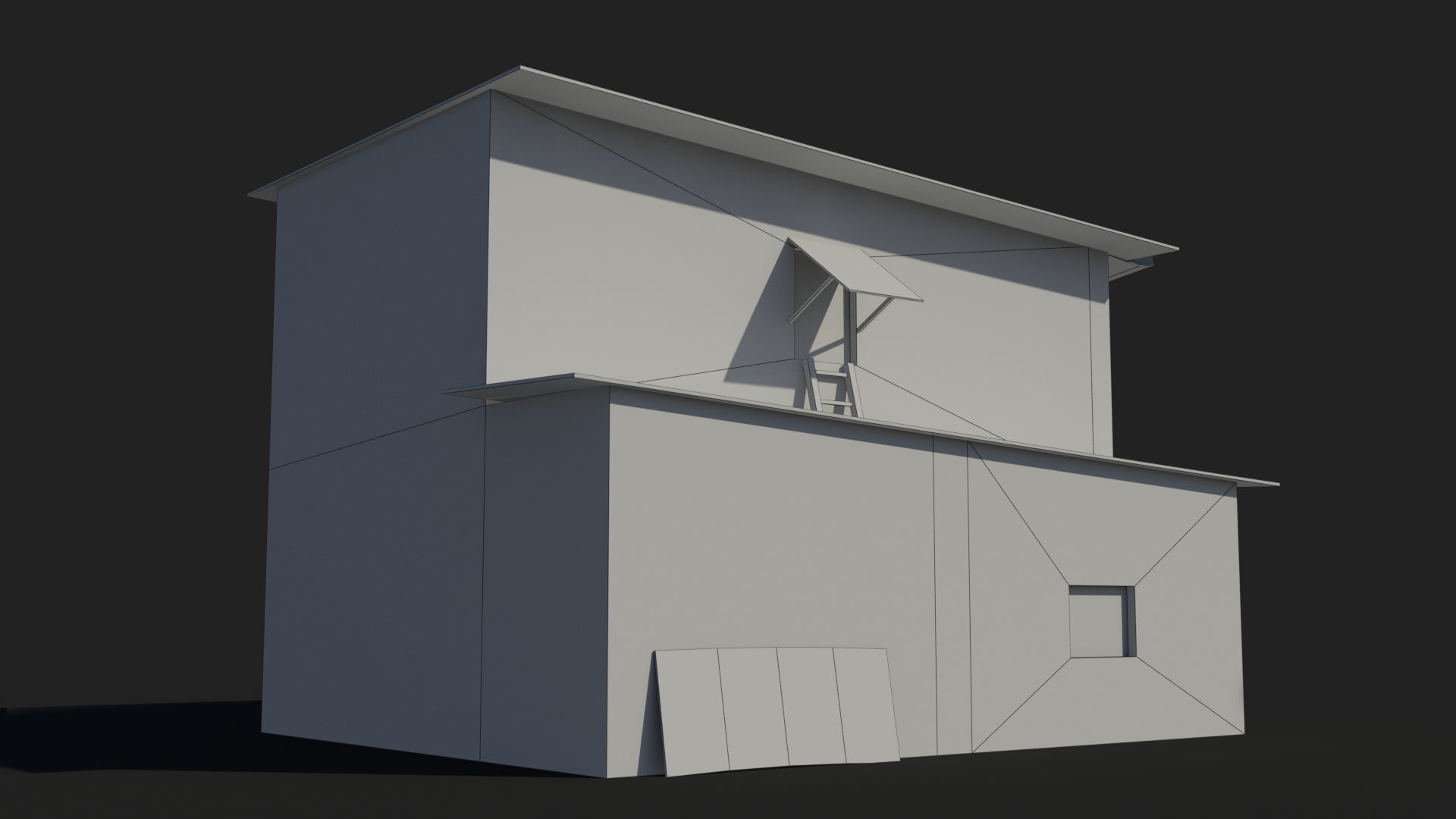 Slum x4 Low-poly 3D model_10