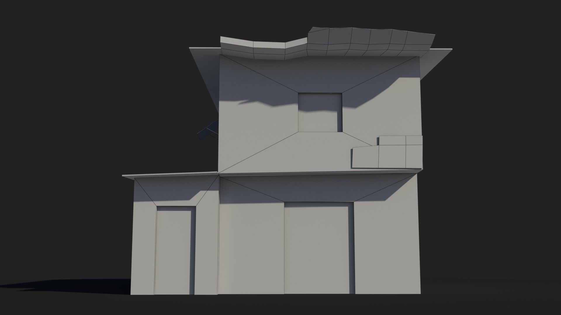 Slum x4 Low-poly 3D model_7