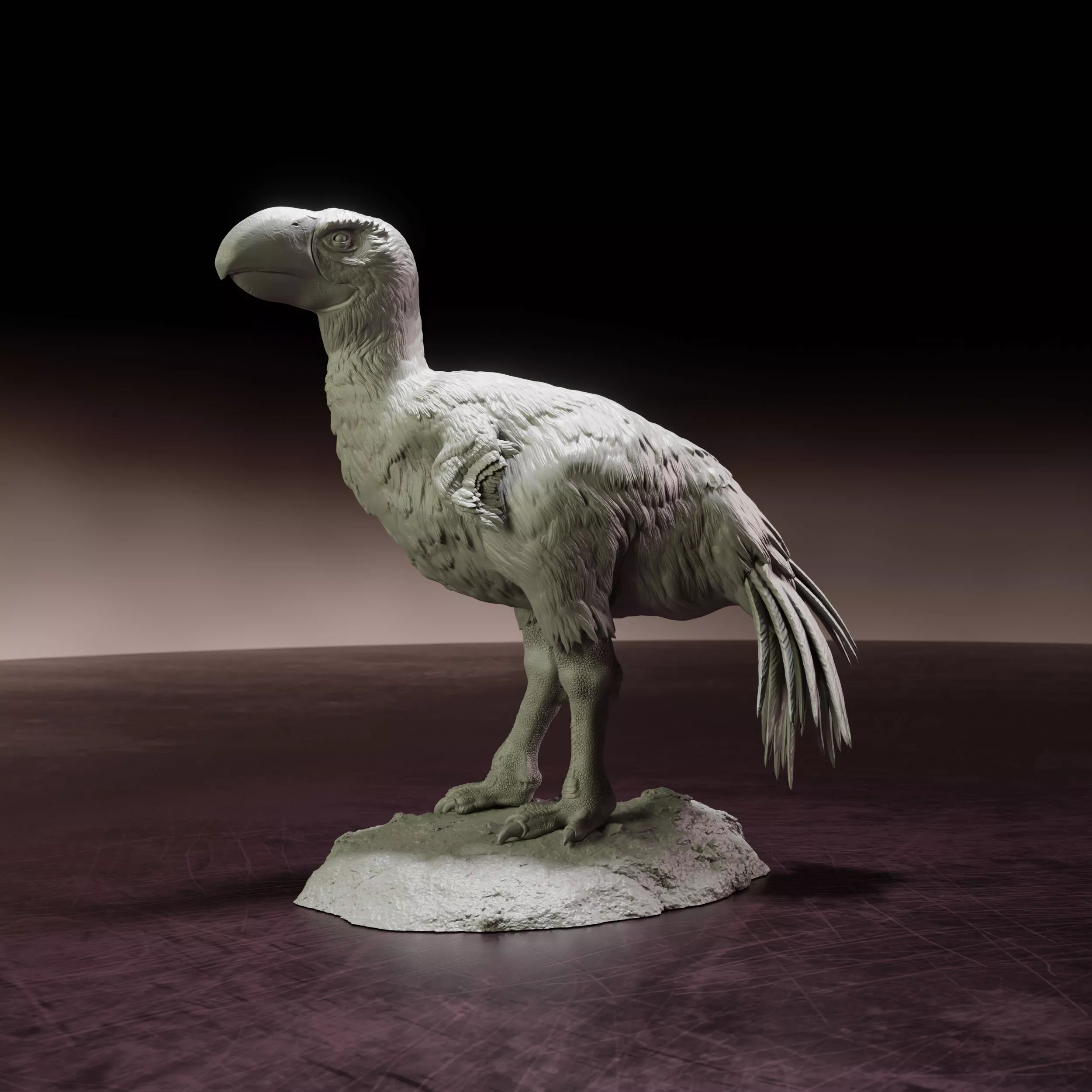 Brontornis standing - pre-supported prehistoric bird 3D print model
