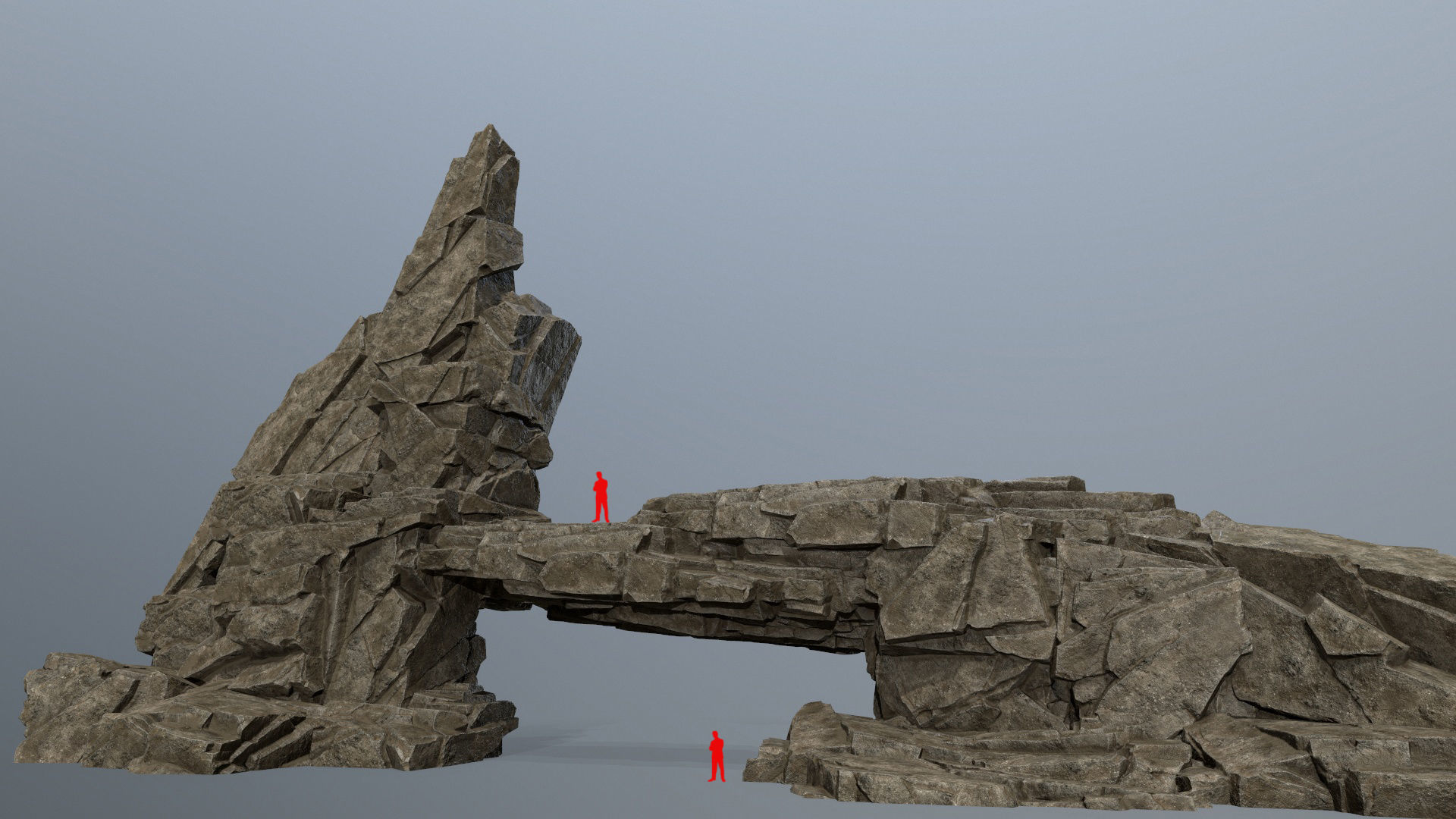 desert rocks Low-poly 3D model_1