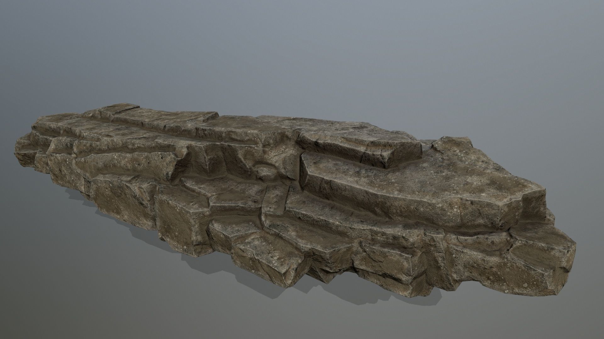 desert rocks Low-poly 3D model_3