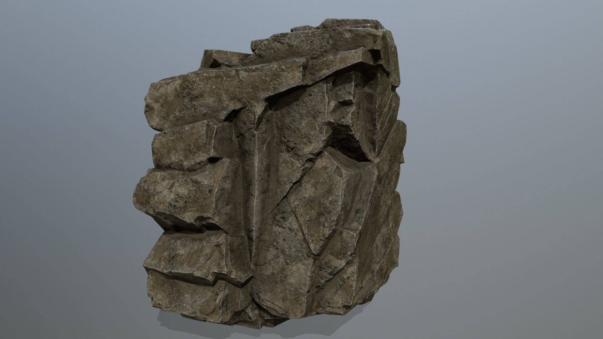 desert rocks Low-poly 3D model_7