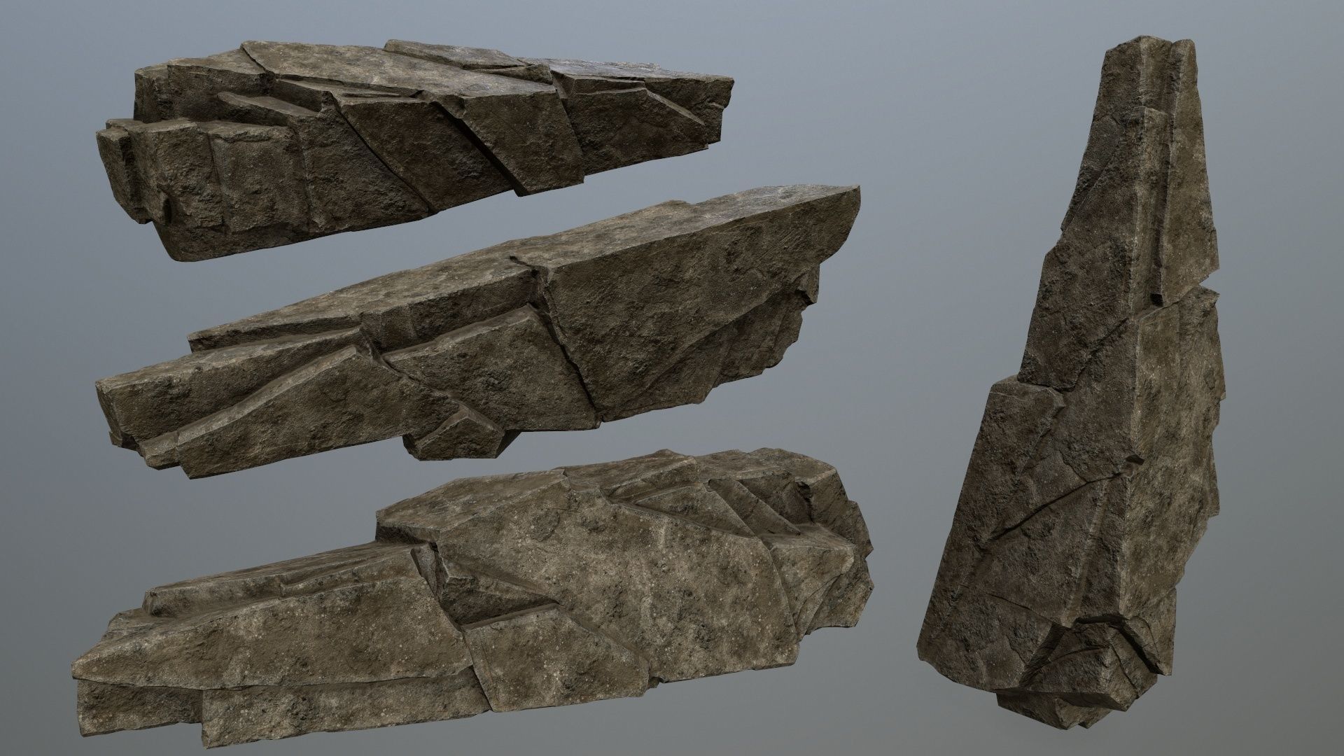 desert rocks Low-poly 3D model_15