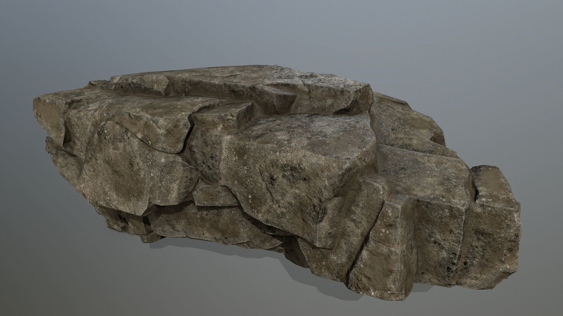 desert rocks Low-poly 3D model_5