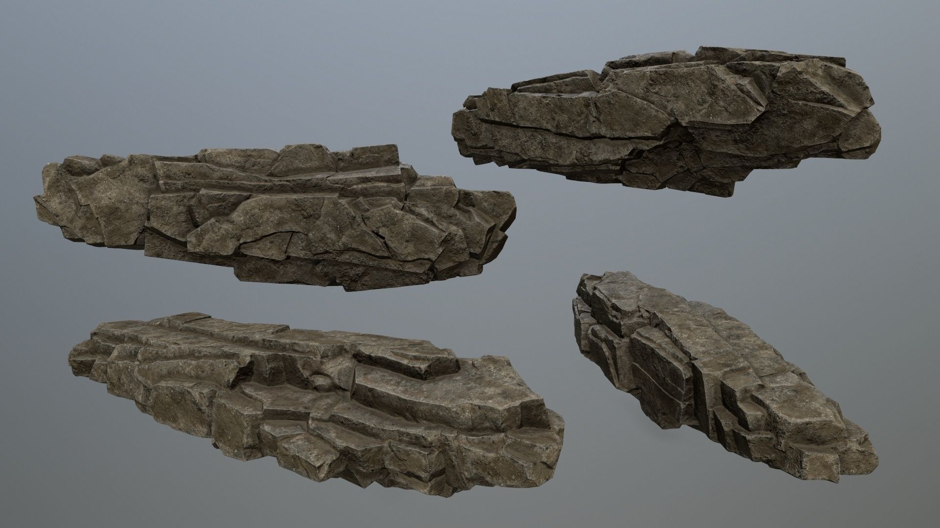 desert rocks Low-poly 3D model_13