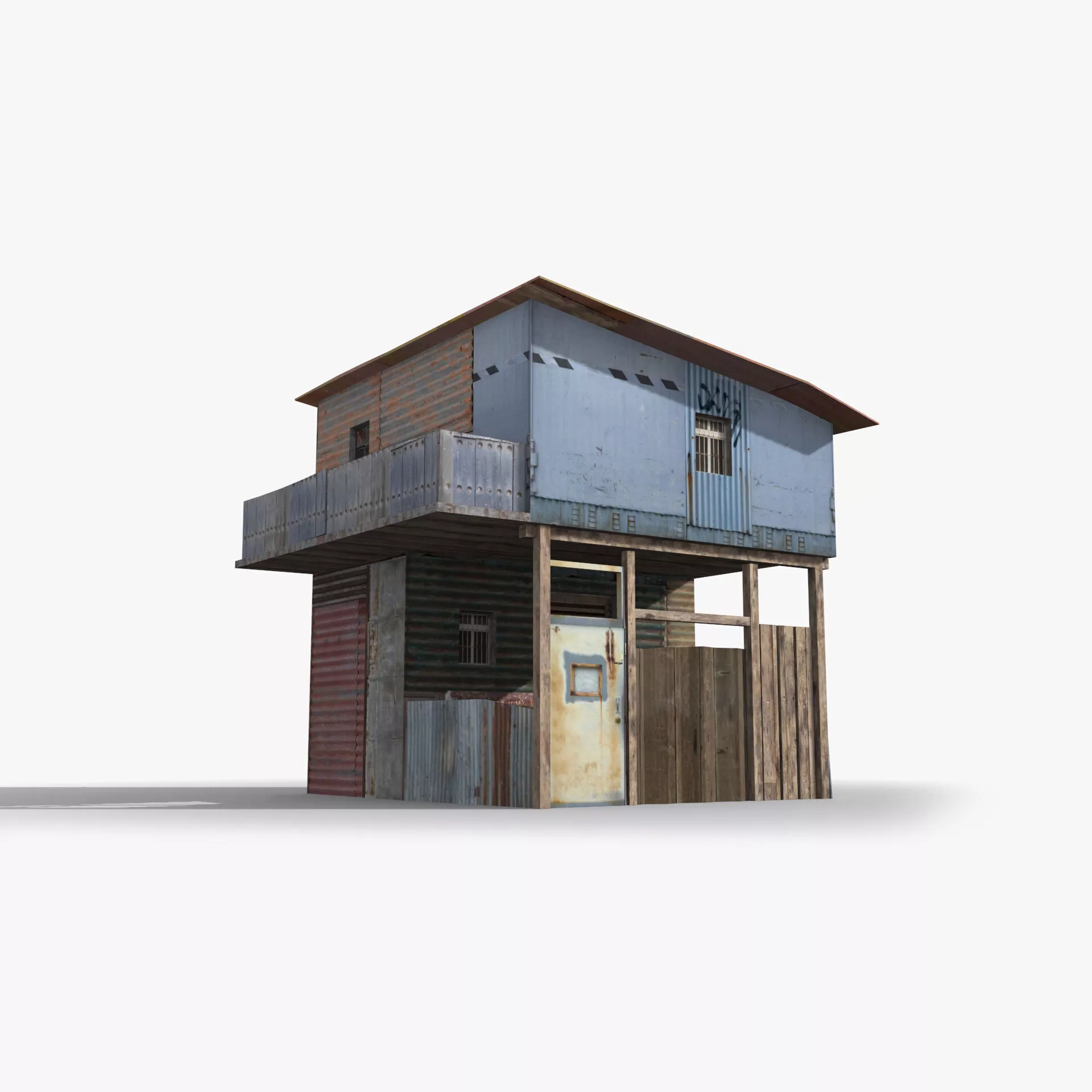 Slum x5 Low-poly 3D model