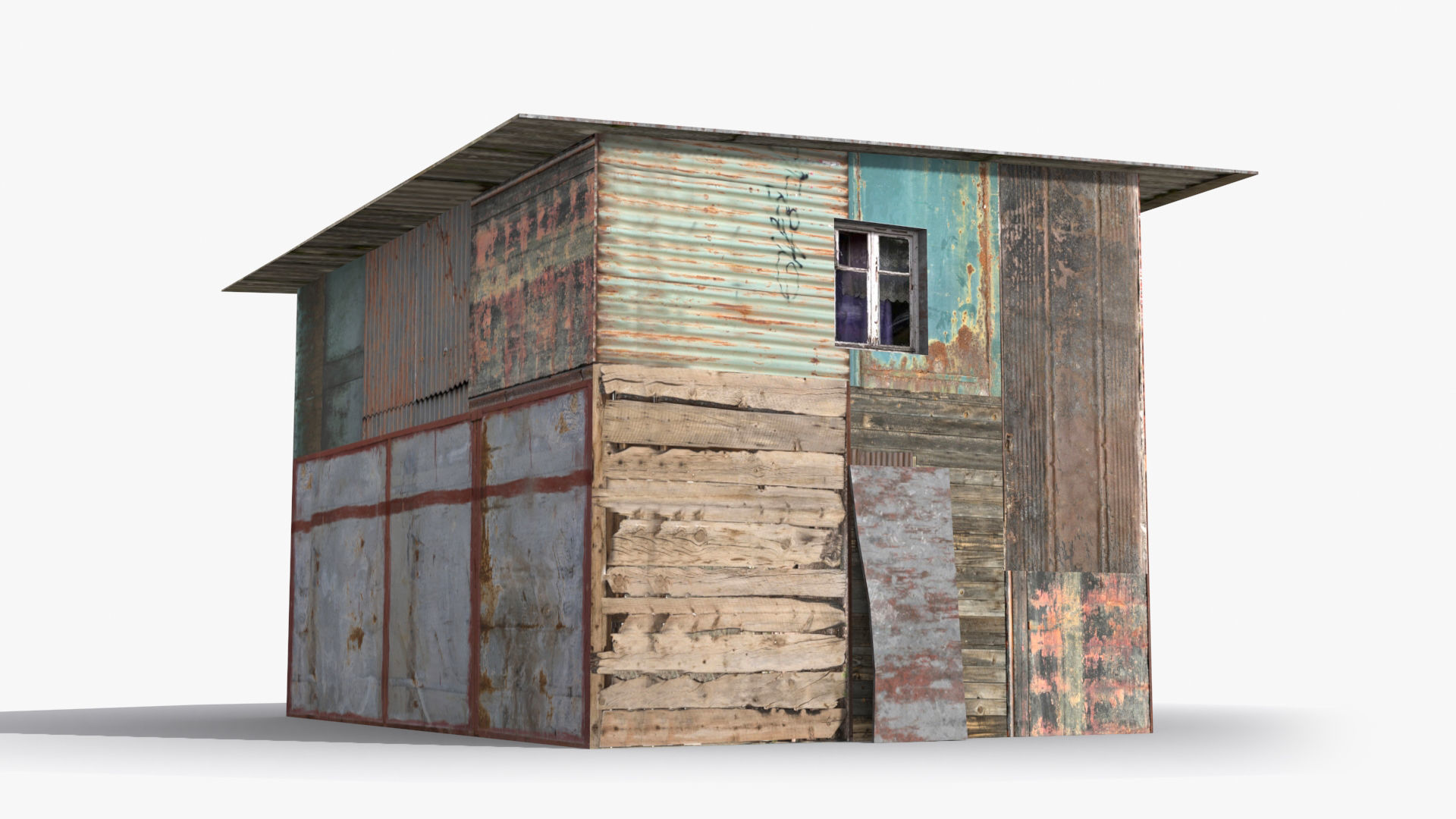 Slum x6 Low-poly 3D model_4