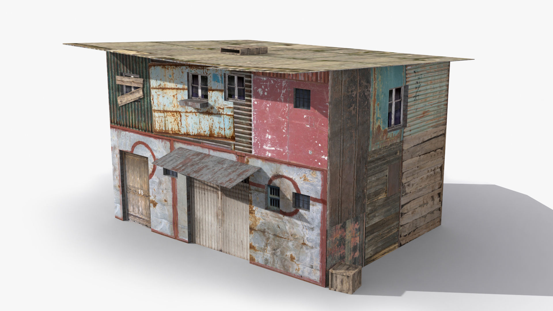 Slum x6 Low-poly 3D model_5